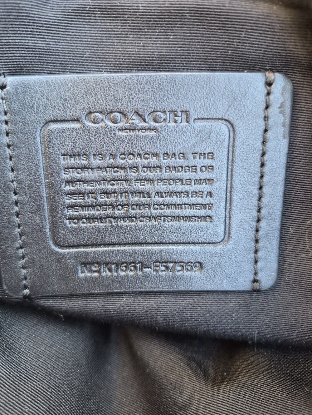 Coach Charles Perforated Leather Fold-Over Tote Bag - Picture 8 of 10